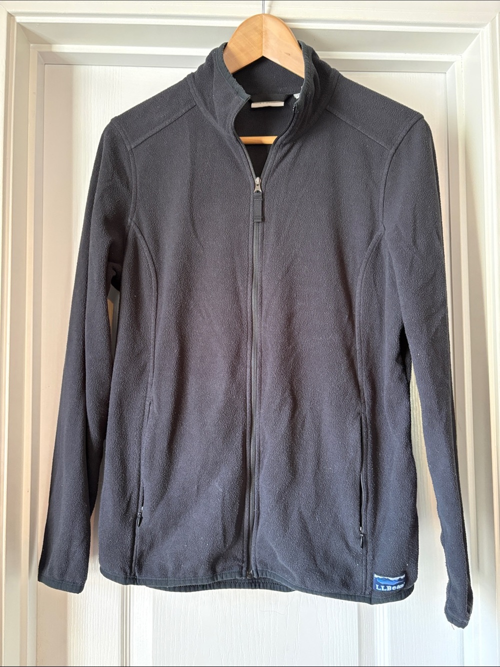 L.L. Bean Women’s Lightweight Fleece Jacket, Black, M